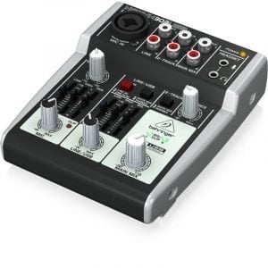 מיקסר ברינגר 5 ערוצים + כרטיס קול למחשב xenyx 302usb behringer