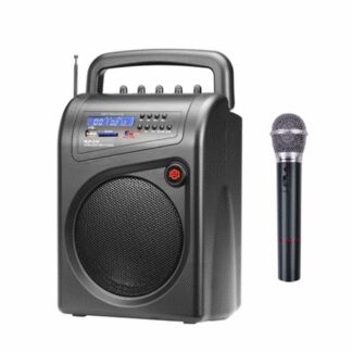 בידורית ניידת 20W + מיקרופון אלחוטי. כולל כניסות SD CARD / USB
