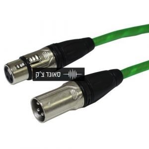 כבל XLR אורך 7.5מ – ירוק.