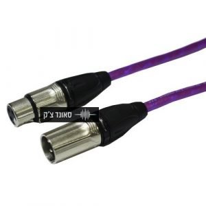 כבל XLR אורך 10מ – סגול.