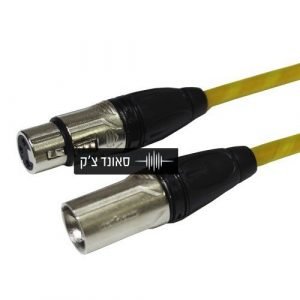 כבל XLR אורך 10מ – צהוב.