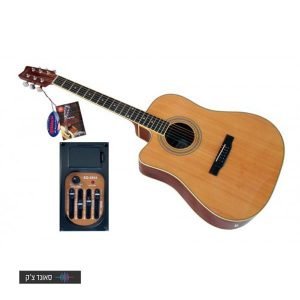 גיטרה אקוסטית מוגברת שמאלית WASHBURN
