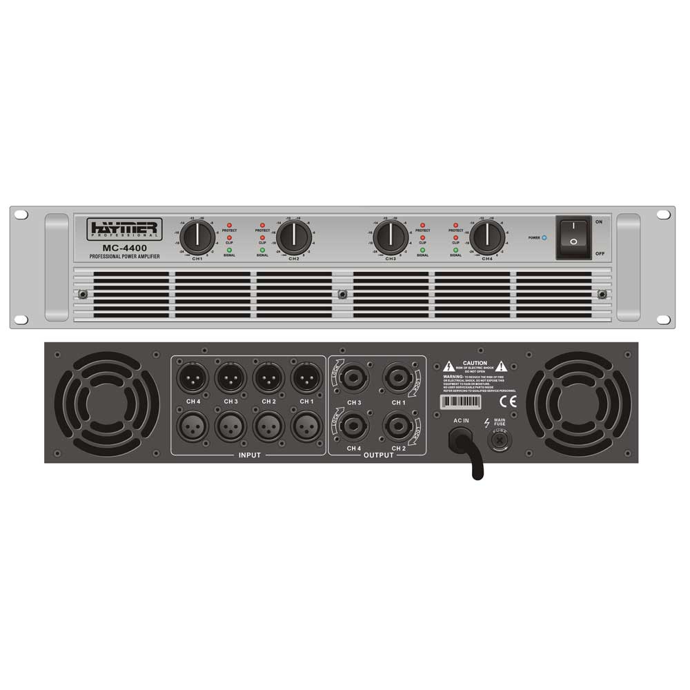 מגבר 4 ערוצים 400W BTS PA MC-4400 1 MC 4400 1000x1000