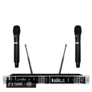 זוג מיקרופונים UHF מקצועי