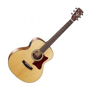 גיטרה אקוסטית מוגברת + נרתיק CORT Little CJ Walnut OP