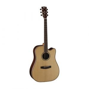 גיטרה אקוסטית מוגברת כולל ארגז CORT AS-M5 NAT