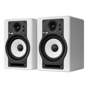 זוג מוניטורים אולפניים לבנים “5 Fluid Audio F5W Fader series
