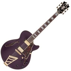 גיטרה 1/4 ווליום D’Angelico DELUXE SS Stairstep tailpiece Matte Plum