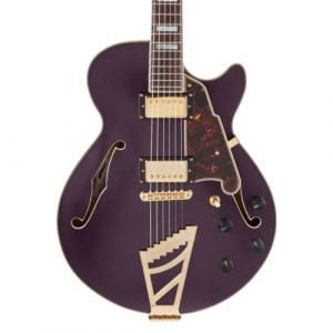גיטרה 1/4 ווליום D’Angelico DELUXE SS Stairstep tailpiece Matte Plum