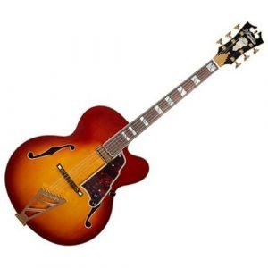 גיטרה ווליום D’Angelico EXL-1 ICED TEA BURST ARCHחלק עליון-floating
