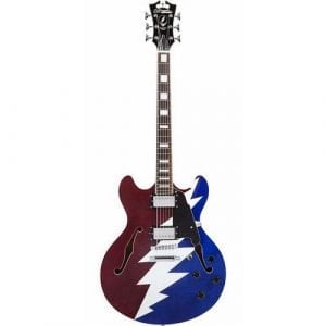 גיטרה רבע ווליום + נרתיק D’Angelico Premier DC Grateful Red/White/Blue