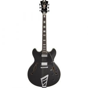 גיטרה רבע ווליום + נרתיק D’Angelico Premier DC Black stair step tail