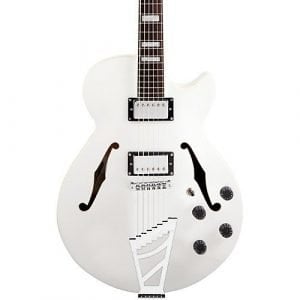 גיטרה רבע ווליום + נרתיק D’Angelico Premier DC White stair step tail