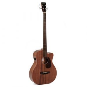 גיטרה בס אקוסטית פרטלס מוגברת SIGMA BMC-15FE חיתוך Mahogany