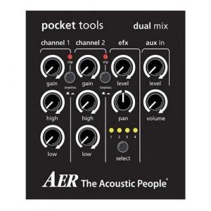 פרה-אמפ 2 ערוצים כולל אפקטים DI ומגבר אוזניות AER DUAL MIX 2