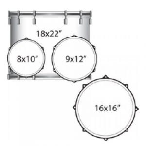 מערכת 4 חלקים “22 LUDWIG KEYSTONE USA Psych Red
