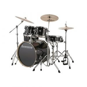 מערכת תופים “20 עם אביזרים LUDWIG Evolution Black Sparkle