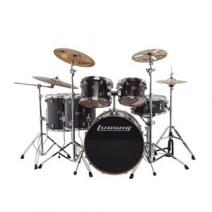 מערכת תופים “22 6 חלקים LUDWIG Evolution Maple Trans Black