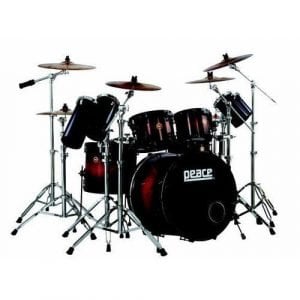 סט תופים 5 חלקים מייפל PEACE KAHUNA DP-22KA-5-WO-292 GOTHIC RED
