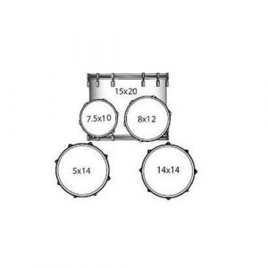 מערכת “20 כולל אביזרים ומצילות LUDWIG ELEMENT LCF50P023 BLS