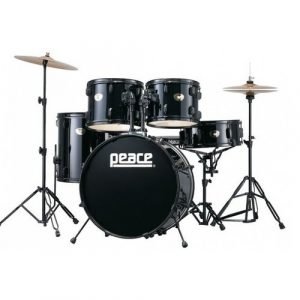 סט תופים 5 חלקים “20 כולל מצילות ואביזרים PEACE DP-101-20 BLACK