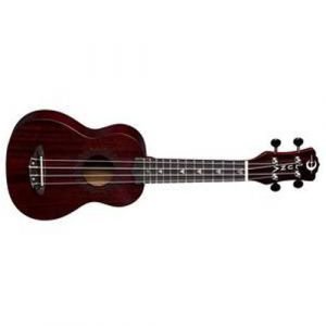 יוקללי סופרן Vintage Mahogany – Red Satin עם בצבע אדום עמוק מבית Luna Guitars