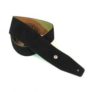 רצועה לגיטרה שחורה DUNLOP STRAP SUEDE EBONY