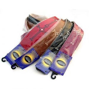 רצועה לגיטרה ז’מש Burgundy עם רקמה “2.5 WOLVE S2HC