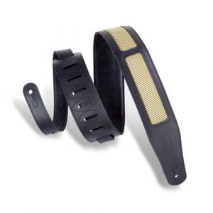 רצועה לגיטרה “2.5 LEVY’S MCT26A-BLK BLACK / GOLD