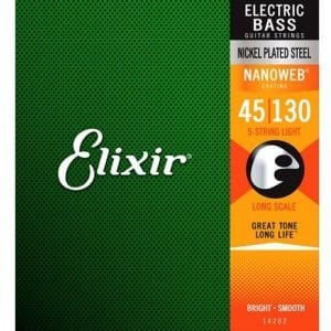 סט 5 מיתרים לבס ELIXIR NANO 0.45-1.30