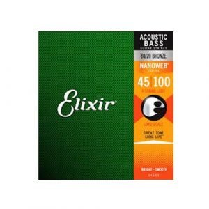 סט מיתרים לבס אקוסטית ELIXIR NANOWEB 0.45