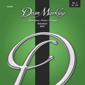 סט 5 מיתרים לגיטרה בס Dean Markley 2604B Signature NickelSteel Bass 45-128