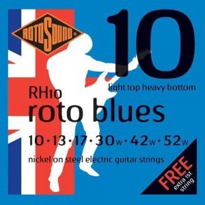 סט מיתרים 0.10 לגיטרה חשמלית ניקל ROTOSOUND RH10