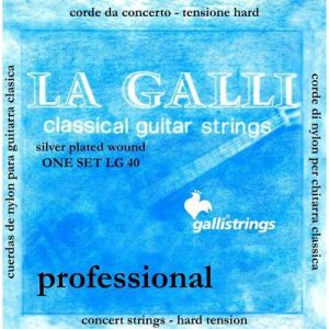 סט מיתרים לגיטרה קלאסית GALLI LG40 HARD