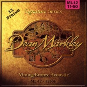 סט לגיטרה אקוסטית 12 מיתרים Dean Markley 2204 Vintage Bronze 11-50