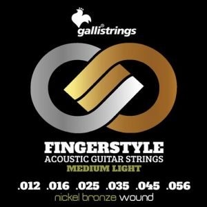 סט מיתרים 0.12-0.56 לגיטרה אקוסטית FGALLI GFS1256 FINGERSTYLE
