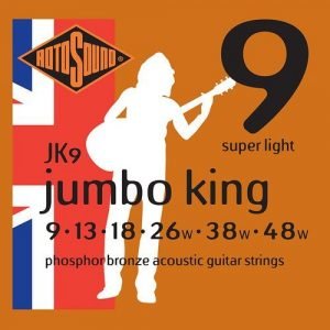 סט מיתרים 0.09 לגיטרה אקוסטית ROTOSOUND JK9