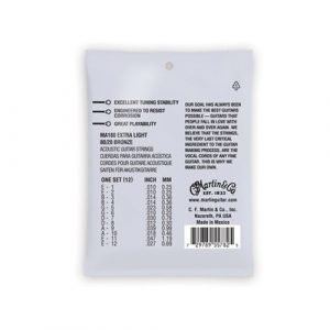 סט מיתרים 12 מיתרים 0.10 לאקוסטית MARTIN MA180 AUTHENTIC SP