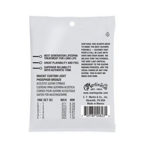 סט מיתרים 0.11 לאקוסטית MARTIN MA535T AUTHENTIC SP