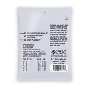 סט מיתרים 0.13 לגיטרה אקוסטית MARTIN AUTHENTIC SP MA150
