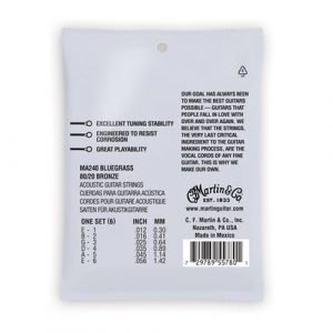 סט מיתרים 0.12 לגיטרה אקוסטית MARTIN AUTHENTIC SP MA240 80/20