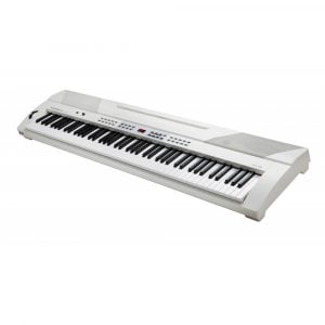 פסנתר חשמלי לבן 88 קלידים KURZWEIL KA90 White עם סטנד עץ