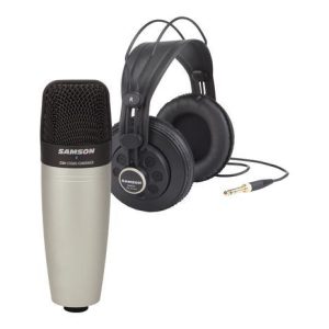 סט קונדנסר לאולפן + אוזניות SAMSON C01 MIC + SR850 HDPHONE