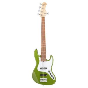 גיטרה בס 5 מיתרים גיטרה בס אקטיבית SADOWSKY 21 Fret – Vintage JJ Bass בצבע Sage Green ולוח ציפורניים מ-Morado CH