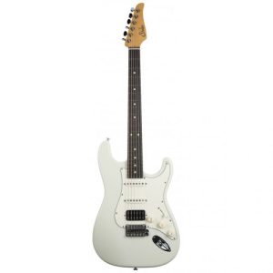 גיטרה חשמלית SUHR Classic S Antique Olympic White – מודל HSS SSCII עם פרטבורד ROSEWOOD – כלי נגינה יוקרתי וינטאג