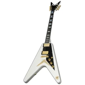Christian Martucci גיטרה – Dean Guitars: גיטרה חשמלית V לבנה – החוויה המוזיקלית האולטימטיבית