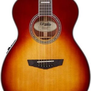 גיטרה מוגברת D’Angelico Premier Tammany בגוון Iced Tea Burst: צליל חד, נוחות וסגנון וינטג