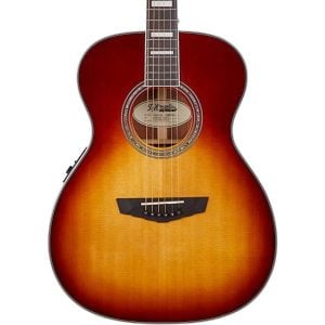 גיטרה מוגברת D’Angelico Premier Tammany בגוון Iced Tea Burst: צליל חד, נוחות וסגנון וינטג