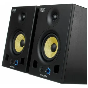 מוניטורים לאולפן עם וופר 5 אינץ’: Hercules DJMONITOR 5 – זוג מוניטורים בקוטר 5, הסאונד המקצועי שאתה צריך