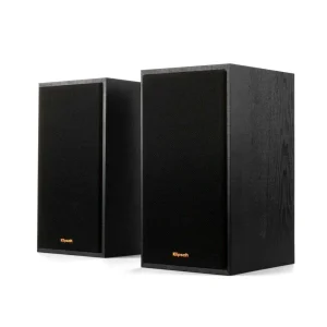 רמקולים מדפיים Klipsch R-51PM: אקטיביים ואלחוטיים, צליל עוצמתי בטכנולוגיית Tractrix®, חיבורים רבים כולל פטיפון ו-Bluetooth, בקרת באס דינאמית